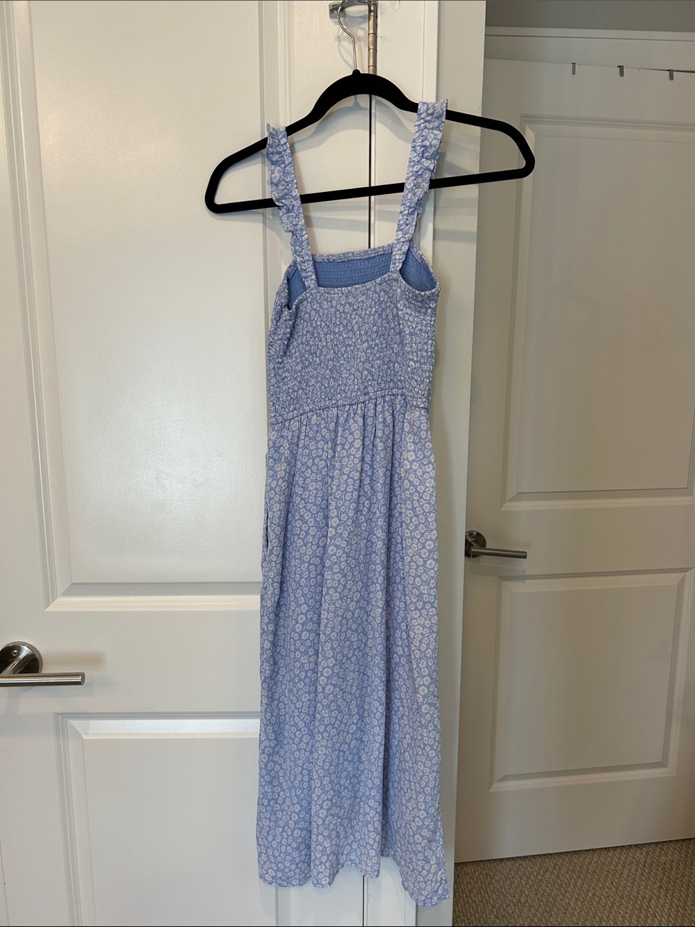 Light Blue Floral One-Piece dress - Picture 2 of 2